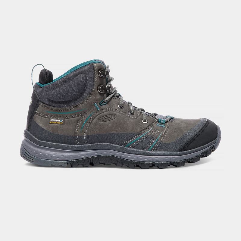 Cheap Keen Terradora Leather Waterproof Mid Womens Hiking Boots Deep Grey NZ (9068-MWUYS)